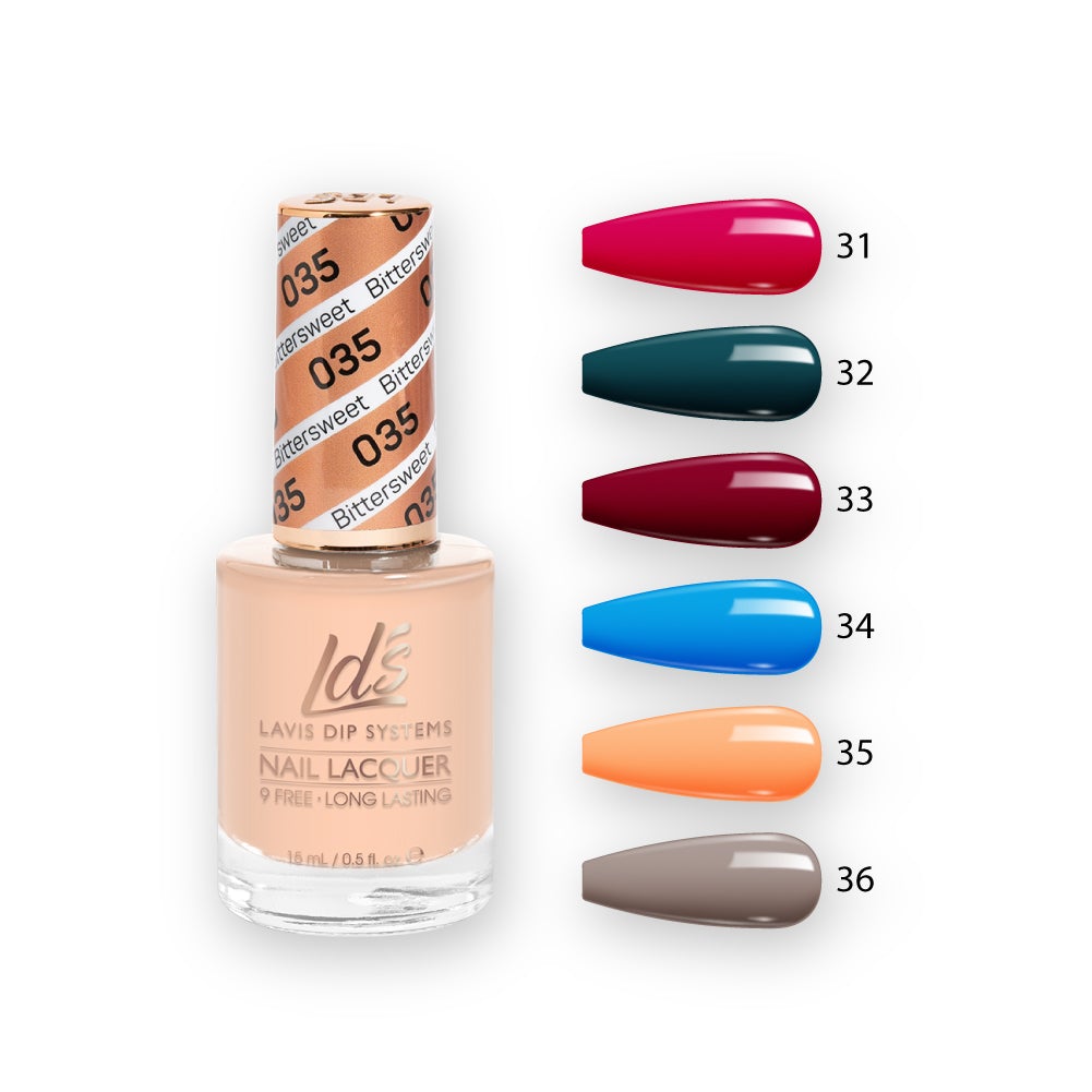 LDS Healthy Nail Lacquer  Set (6 colors) : 31 to 36