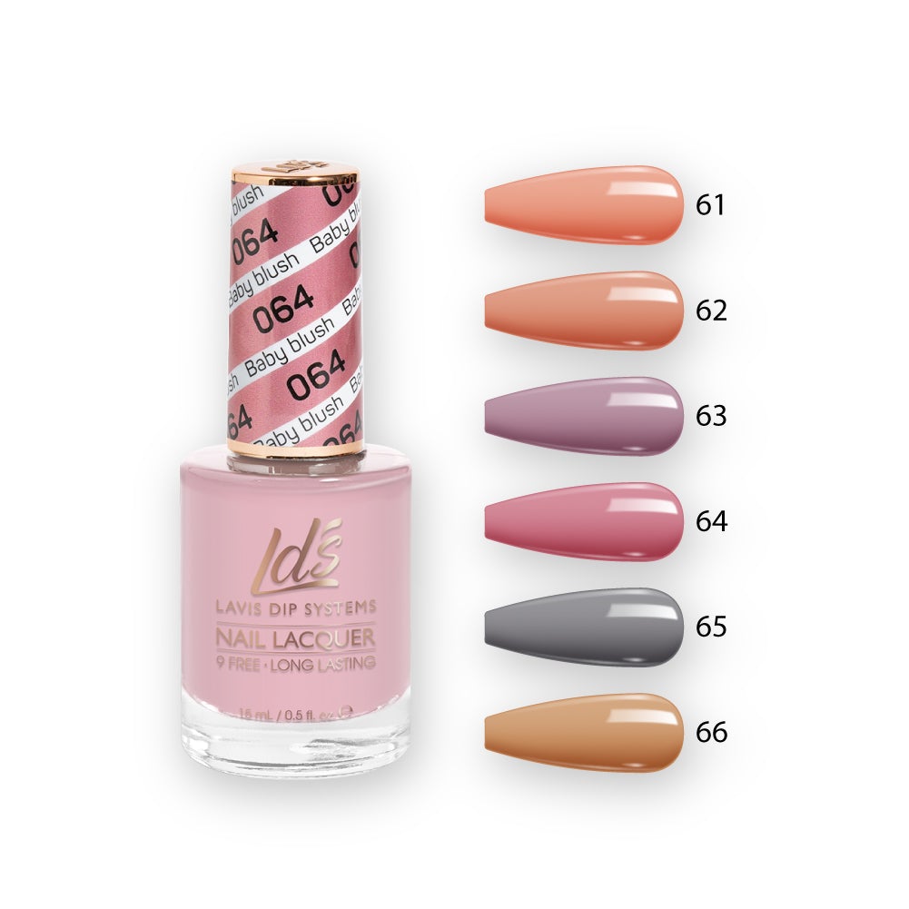 LDS Healthy Nail Lacquer  Set (6 colors) : 61 to 66