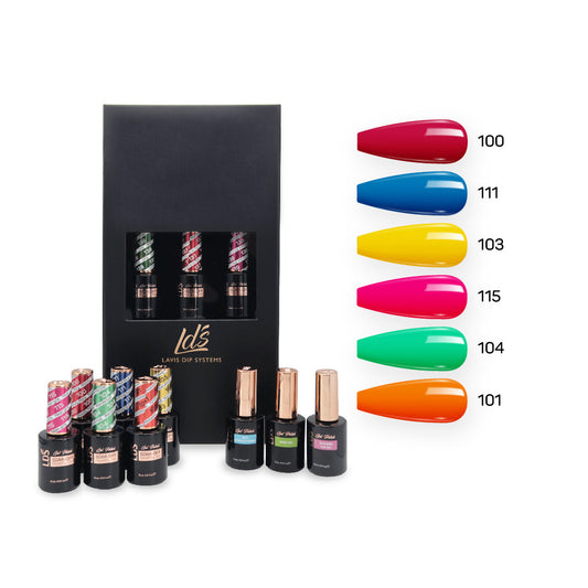 LDS Holiday Collection: 6 Healthy Gel Polishes, 1 Base Gel, 1 Top Gel, 1 Strengthener - THE NEW CLASSICS - 100, 111, 103, 115, 104, 101