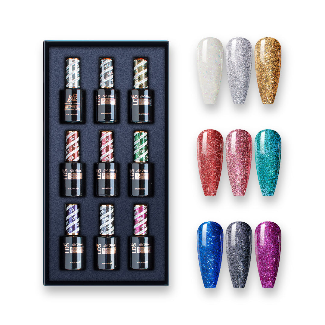 9 LDS Holiday Healthy Gel Nail Polish Collection - KEEP IT PLAYFUL - 150; 158; 163; 165; 167; 168; 169; 172; 173