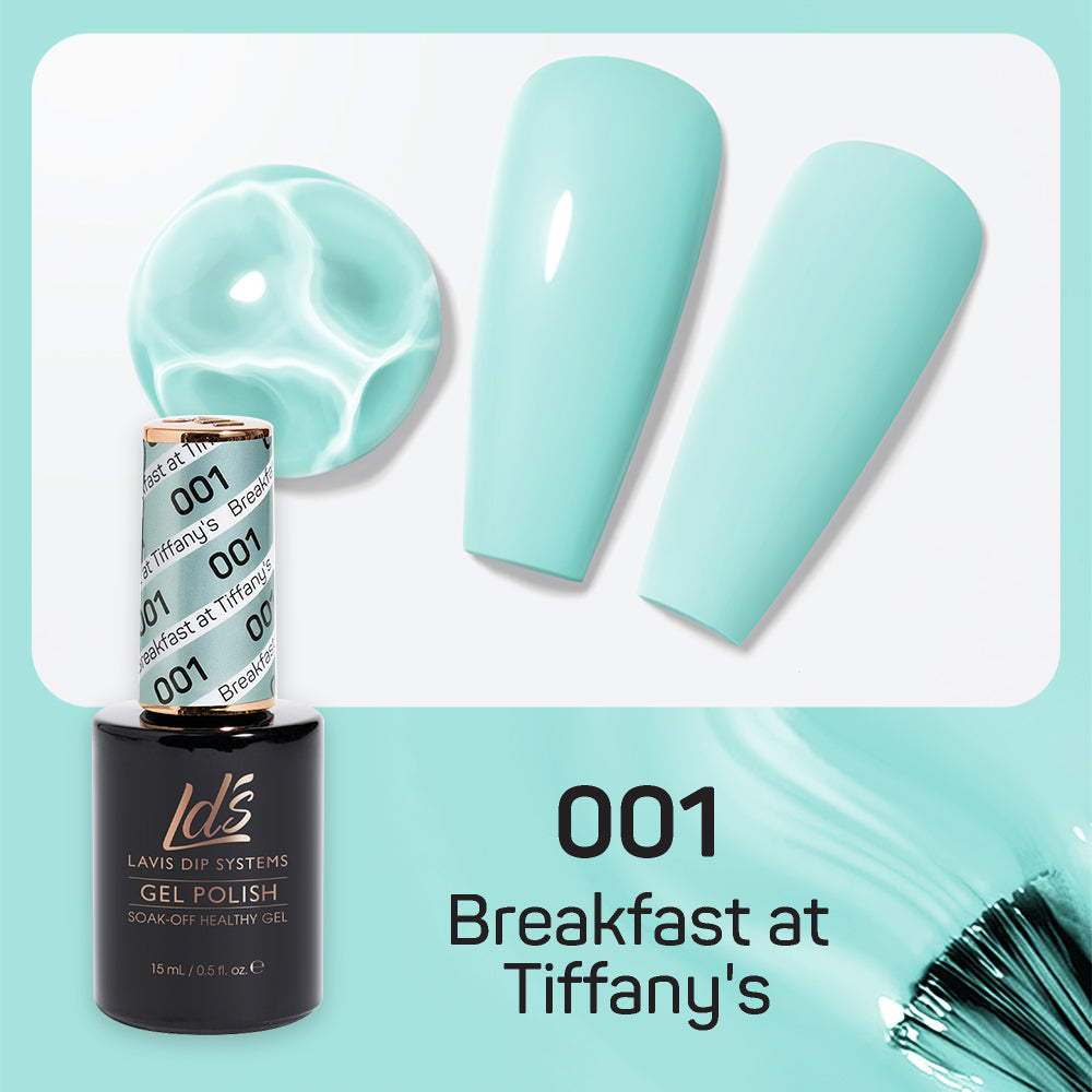 LDS 001 Breakfast at Tiffany's - LDS Healthy Gel Polish & Matching Nail Lacquer Duo Set - 0.5oz