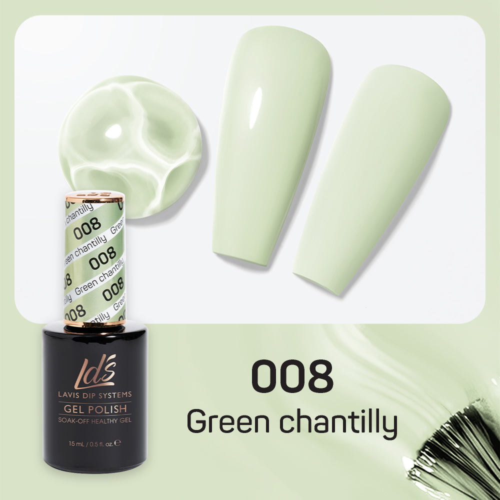 LDS 008 Green Chantilly - LDS Healthy Gel Polish 0.5oz