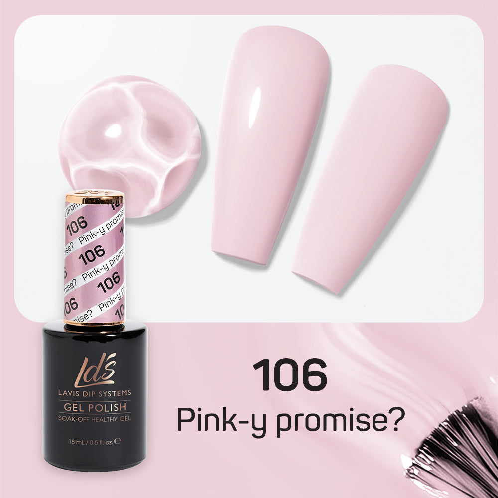 LDS 106 Pink-Y Promise? - LDS Healthy Gel Polish & Matching Nail Lacquer Duo Set - 0.5oz
