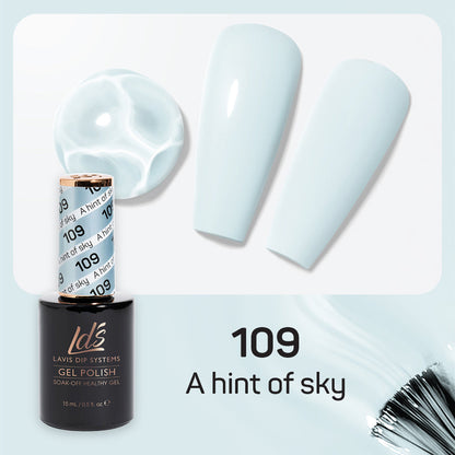 LDS 109 A Hint Of Sky - LDS Healthy Gel Polish & Matching Nail Lacquer Duo Set - 0.5oz