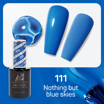 LDS 111 Nothing But Blue Skies - LDS Healthy Gel Polish 0.5oz