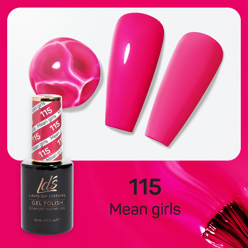 LDS 115 Mean Girls - LDS Healthy Gel Polish & Matching Nail Lacquer Duo Set - 0.5oz