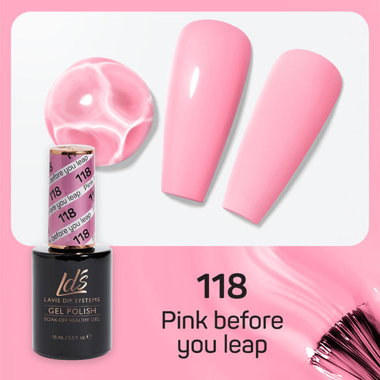 LDS 118 Pink Before You Leap - LDS Healthy Gel Polish 0.5oz