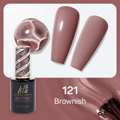 LDS 121 Brownish - LDS Healthy Gel Polish 0.5oz