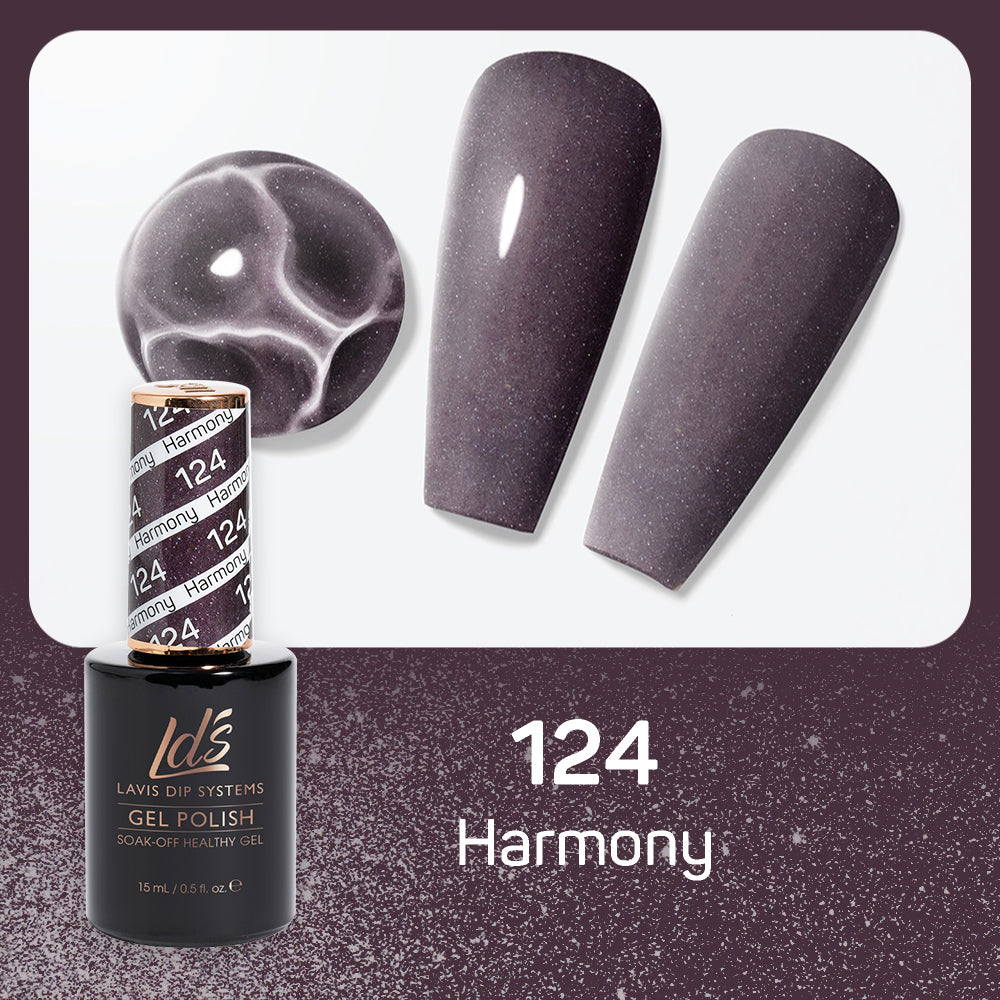 LDS 124 Harmony - LDS Healthy Gel Polish & Matching Nail Lacquer Duo Set - 0.5oz