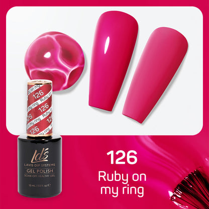 LDS 126 Ruby On My Ring - LDS Healthy Gel Polish 0.5oz