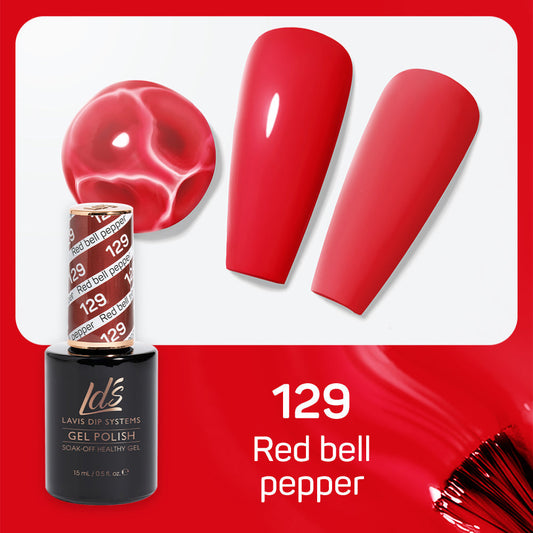 LDS 129 Red Bell Pepper - LDS Healthy Gel Polish 0.5oz