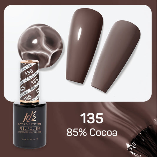 LDS 135 85% Cocoa - LDS Healthy Gel Polish 0.5oz