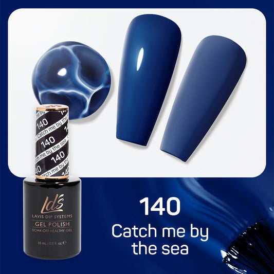 LDS 140 Catch Me By The Sea - LDS Healthy Gel Polish & Matching Nail Lacquer Duo Set - 0.5oz
