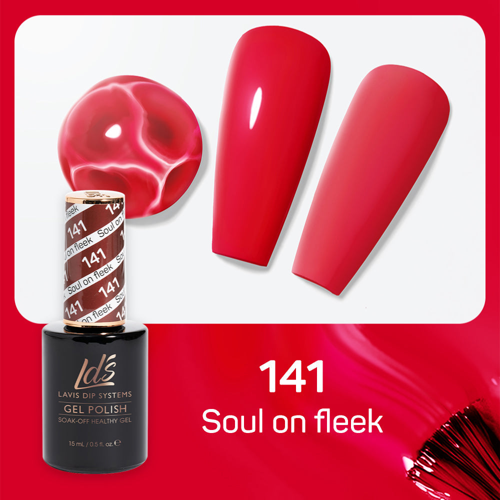 LDS 141 Soul On Fleek - LDS Healthy Gel Polish & Matching Nail Lacquer Duo Set - 0.5oz