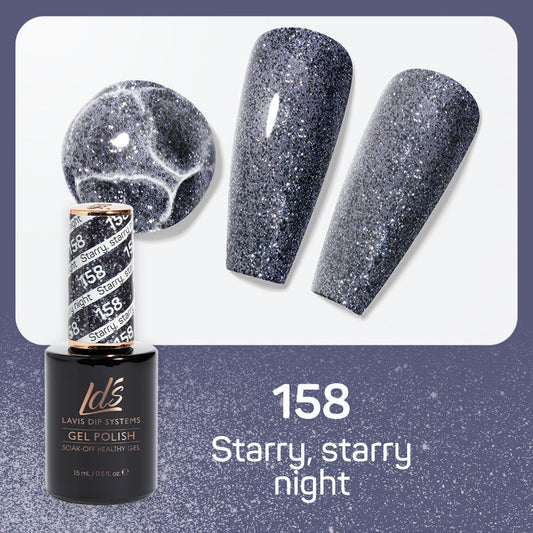 LDS 158 Starry, Starry Night - LDS Healthy Gel Polish 0.5oz
