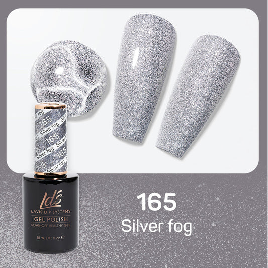 LDS 165 Silver Fog - LDS Healthy Gel Polish & Matching Nail Lacquer Duo Set - 0.5oz