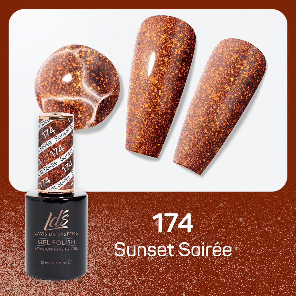 LDS 174 Sunset Soirée - LDS Healthy Gel Polish 0.5oz