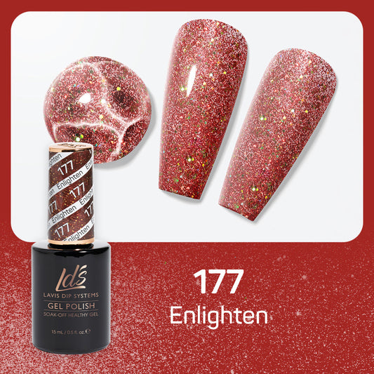 LDS 177 Enlighten - LDS Healthy Gel Polish & Matching Nail Lacquer Duo Set - 0.5oz