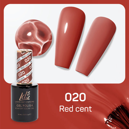 LDS 020 Red Cent - LDS Healthy Gel Polish 0.5oz