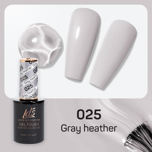 LDS 025 Gray Heather - LDS Healthy Gel Polish 0.5oz