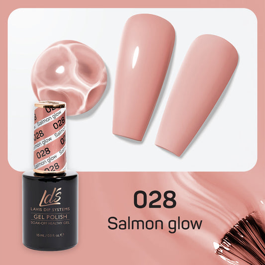 LDS 028 Salmon Glow - LDS Healthy Gel Polish 0.5oz