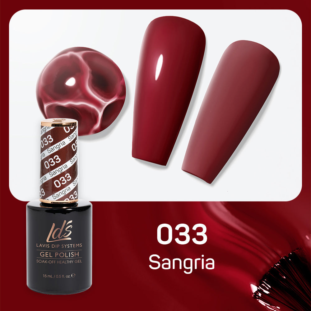 LDS 033 Sangria - LDS Healthy Gel Polish 0.5oz