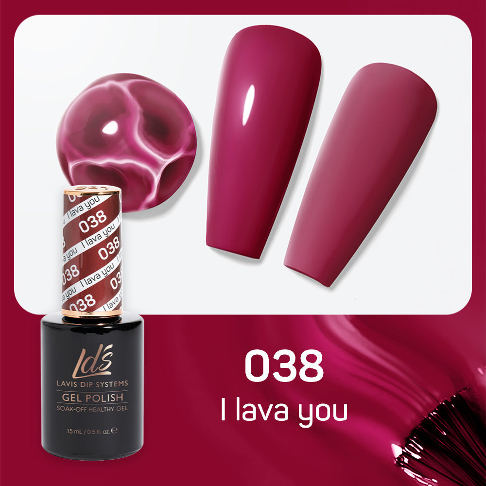 LDS 038 I Lava You - LDS Healthy Gel Polish 0.5oz