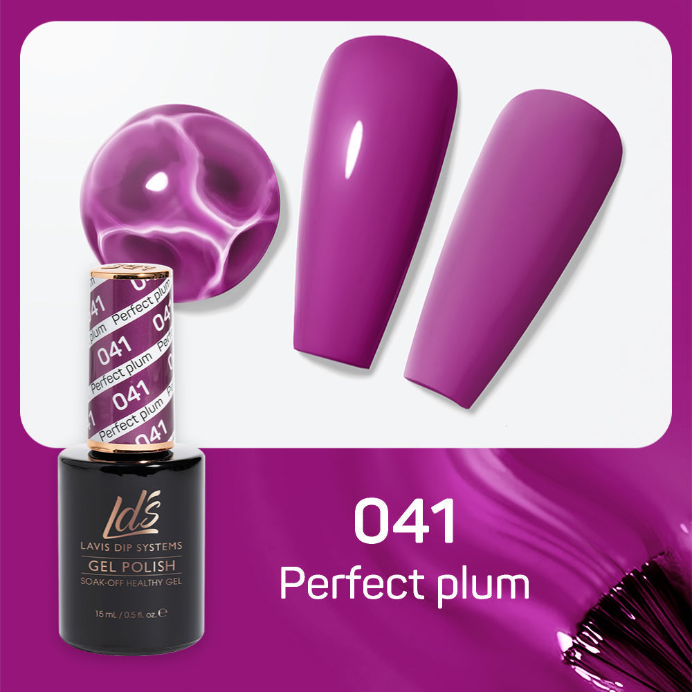 LDS 041 Perfect Plum - LDS Healthy Gel Polish 0.5oz