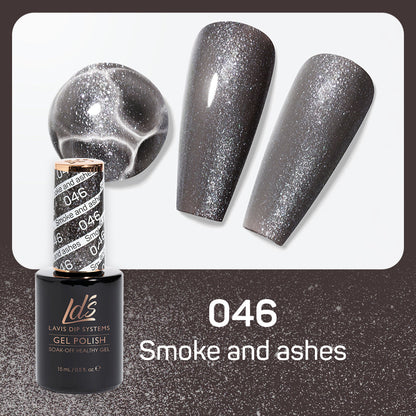 LDS 046 Smoke And Ashes - LDS Healthy Gel Polish & Matching Nail Lacquer Duo Set - 0.5oz