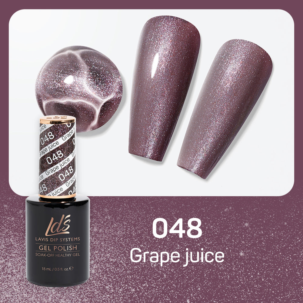 LDS 048 Grape Juice - LDS Healthy Gel Polish & Matching Nail Lacquer Duo Set - 0.5oz