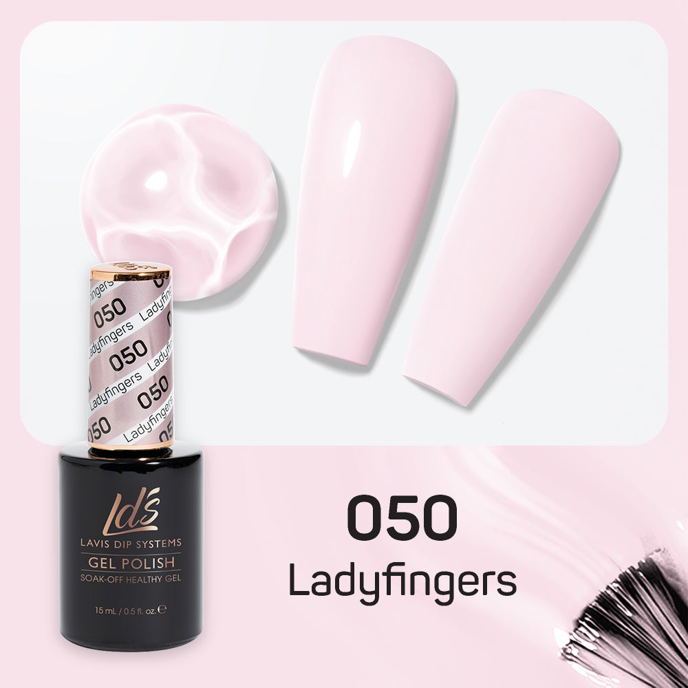 LDS 050 Ladyfingers - LDS Healthy Gel Polish & Matching Nail Lacquer Duo Set - 0.5oz