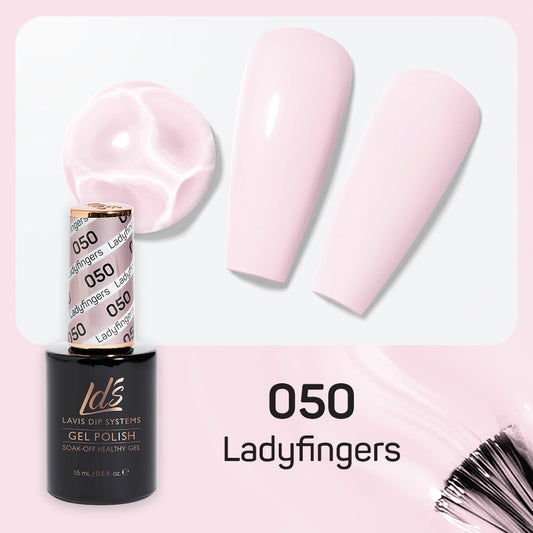 LDS 050 Ladyfingers - LDS Healthy Gel Polish & Matching Nail Lacquer Duo Set - 0.5oz