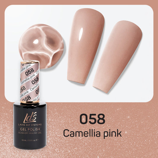 LDS 058 Camellia Pink - LDS Healthy Gel Polish 0.5oz