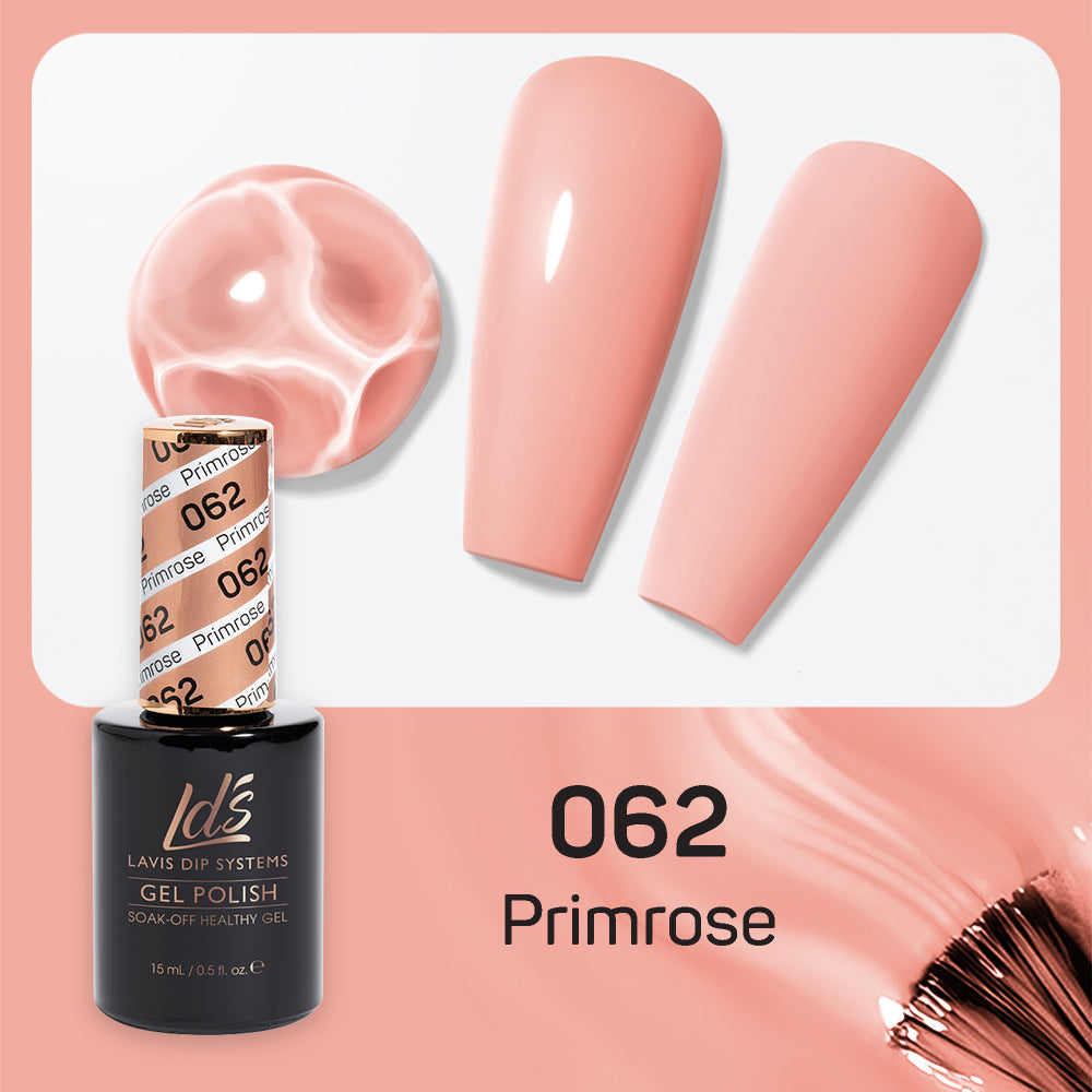 LDS 062 Primrose - LDS Healthy Gel Polish & Matching Nail Lacquer Duo Set - 0.5oz