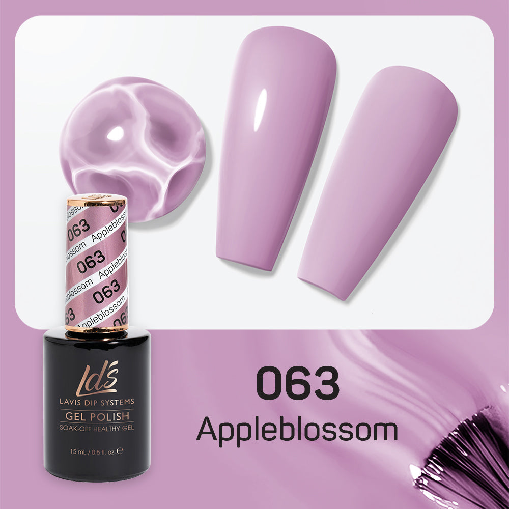 LDS 063 Appleblossom - LDS Healthy Gel Polish & Matching Nail Lacquer Duo Set - 0.5oz