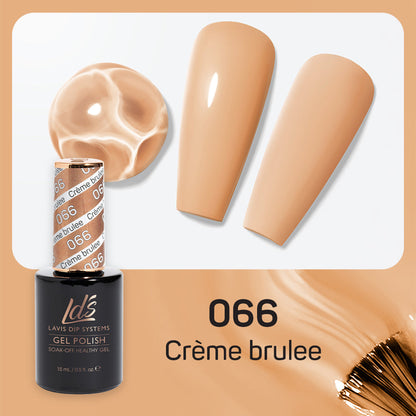 LDS 066 Crème Brulee - LDS Healthy Gel Polish & Matching Nail Lacquer Duo Set - 0.5oz