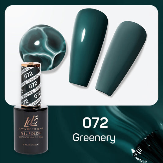 LDS 072 Greenery - LDS Healthy Gel Polish & Matching Nail Lacquer Duo Set - 0.5oz