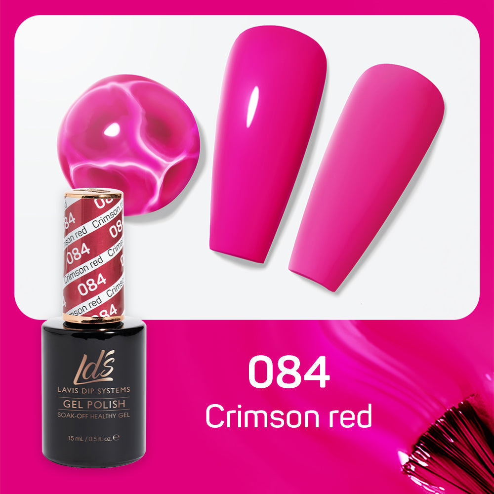 LDS 084 Crimson Red - LDS Healthy Gel Polish 0.5oz