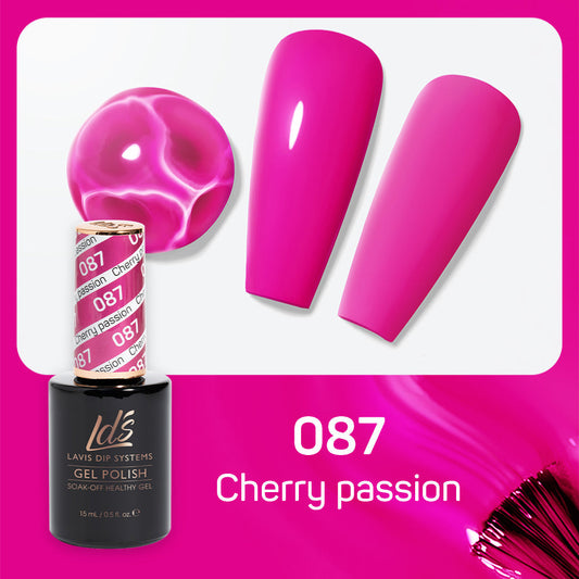 LDS 087 Cherry Passion - LDS Healthy Gel Polish 0.5oz