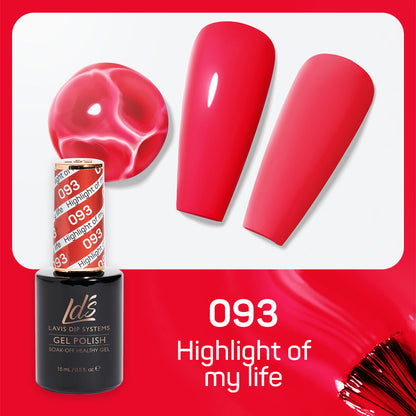 LDS 093 Highlight Of My Life - LDS Healthy Gel Polish & Matching Nail Lacquer Duo Set - 0.5oz