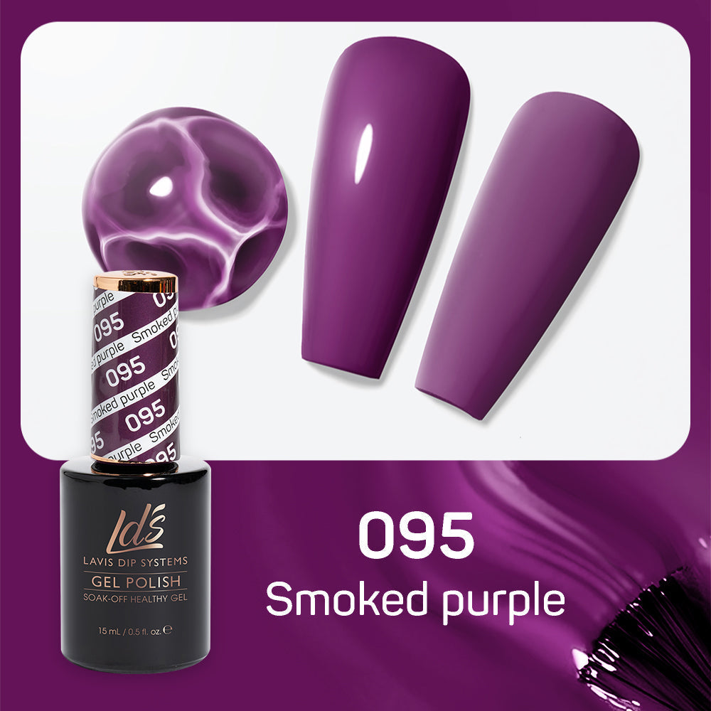 LDS 095 Smoked Purple - LDS Healthy Gel Polish 0.5oz