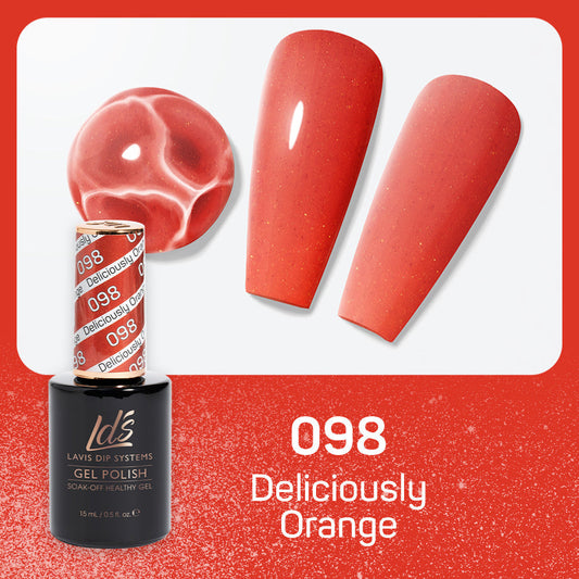 LDS 098 Deliciously Orange - LDS Healthy Gel Polish 0.5oz