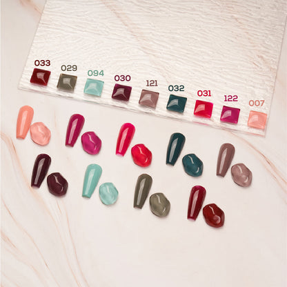 9 LDS Holiday Healthy Gel Nail Polish Collection - WINTER MOOD - 007; 029; 030; 031; 032; 033; 094; 121; 122