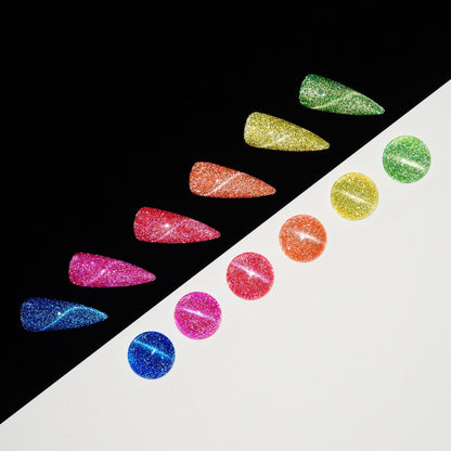  LDS 2 Cyan Shine - Gel Polish 0.5 oz - Reflective Glitter Cat Eyes by LDS sold by DTK Nail Supply