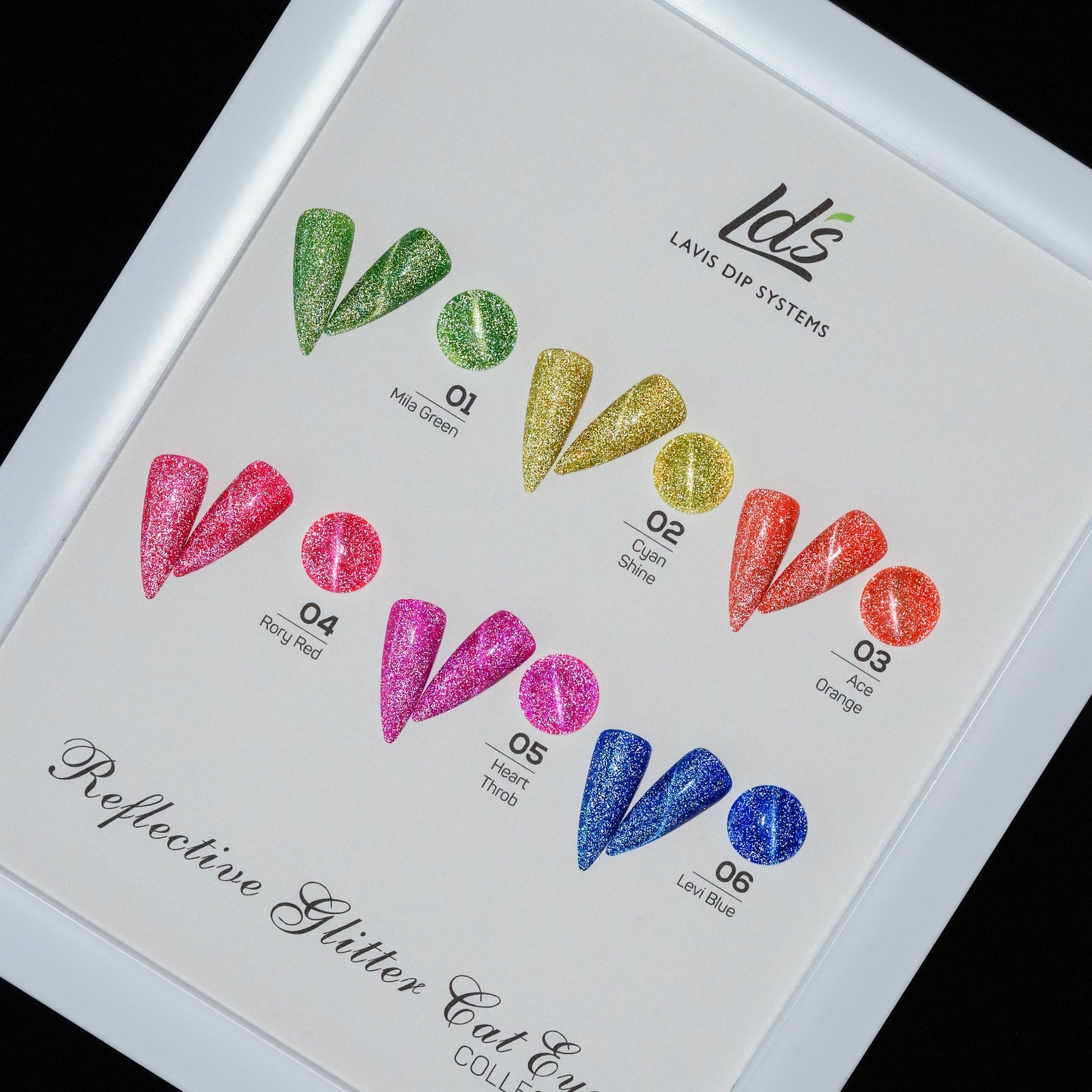  LDS 2 Cyan Shine - Gel Polish 0.5 oz - Reflective Glitter Cat Eyes by LDS sold by DTK Nail Supply