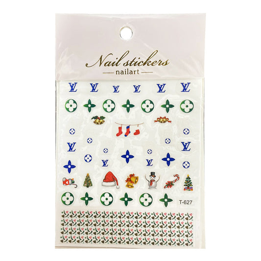 3D Christmas Nail Art Decal Stickers - T-627