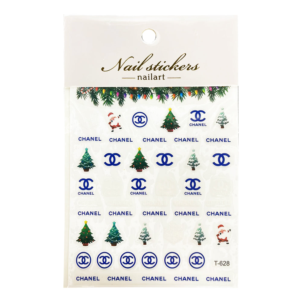 3D Christmas Nail Art Decal Stickers - T-628