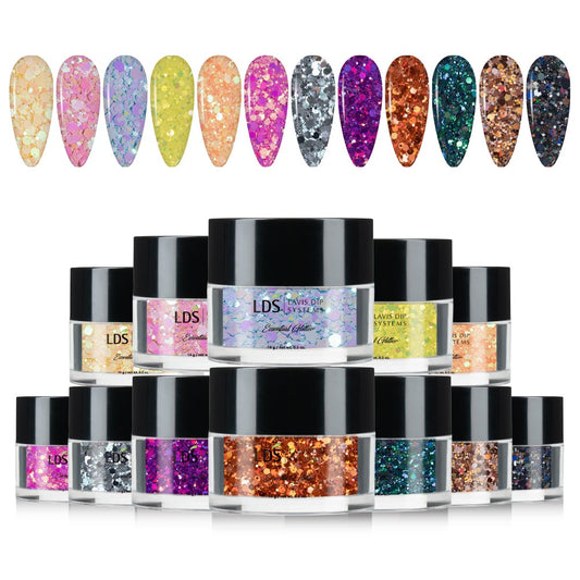 LDS Glitter Nail Art (12 colors) : DCG13-DCG24 - 0.5 oz