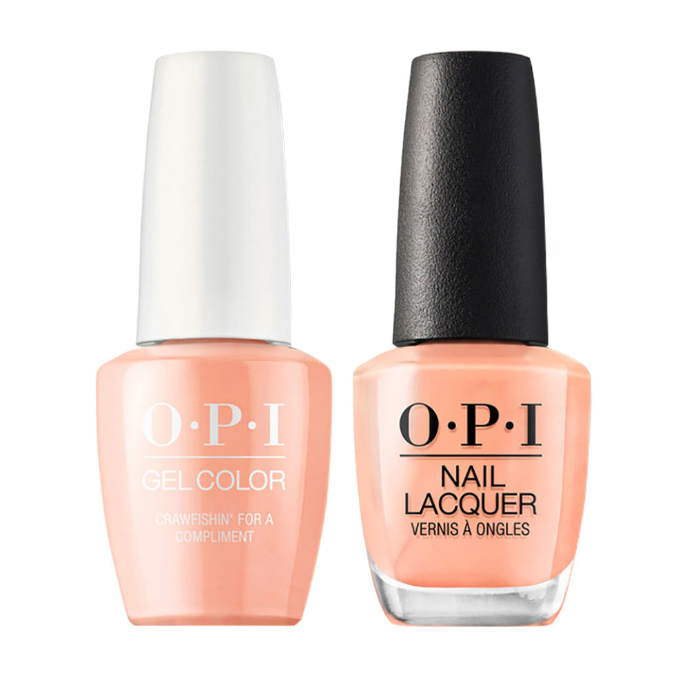 OPI N58 Crawfishin' for a Compliment - Gel Polish & Matching Nail Lacquer Duo Set 0.5oz