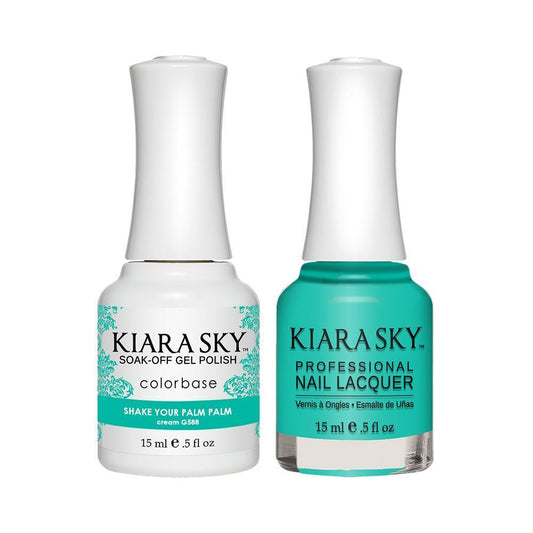 Kiara Sky 588 Shake Your Palm Palm - Gel Polish & Lacquer Combo